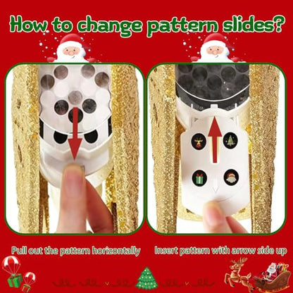 Gold Christmas Star Tree Topper with LED Projector, 6 Projection Modes