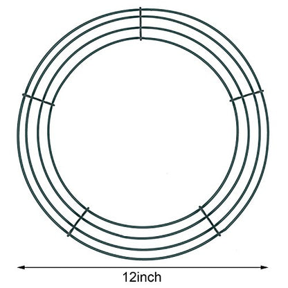 12-Inch Christmas Wire Wreath Frame Round Wreath Form for DIY Holiday Decor