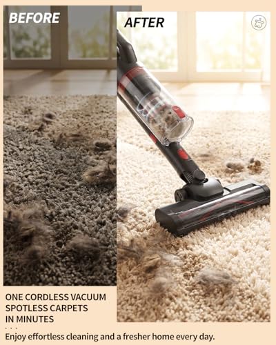Pet Cordless Stick Vacuum Cleaner with Brushless Motor, Up to 50 Min Runtime