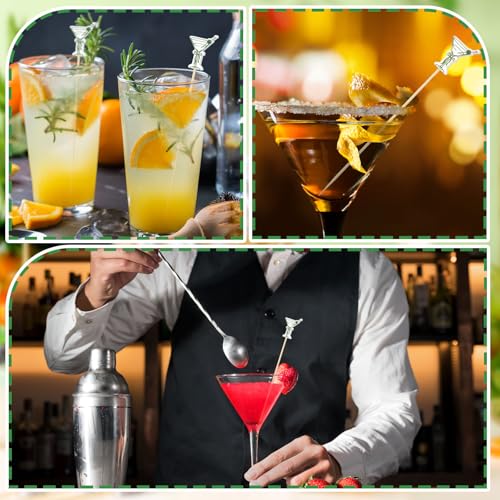 Martini Style Cocktail Picks 4.7 Inch Bamboo Garnish Skewers - 300 Pcs