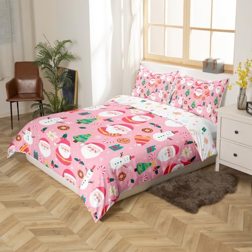 Feelyou Christmas Santa Bedding Set for Kids Twin Snowman Holiday Fun - Variation 05