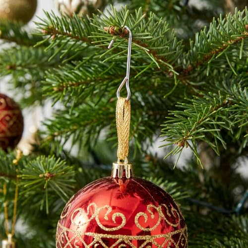 Silver Heavy Duty Christmas Ornament Hooks - 150 Pcs J-Shaped Hangers for Tree Decorations