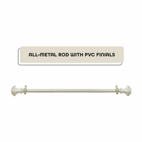 Decorative Window Curtain Rods With Finials, 48 To 86 Inches, 0.75 Diameter - Buono II, Carson Series - Lightweight & Easy To Install, Adjusts Telescopically To Fit Any Window by Achim Home Decor