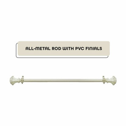 Decorative Window Curtain Rods With Finials, 48 To 86 Inches, 0.75 Diameter - Buono II, Carson Series - Lightweight & Easy To Install, Adjusts Telescopically To Fit Any Window by Achim Home Decor