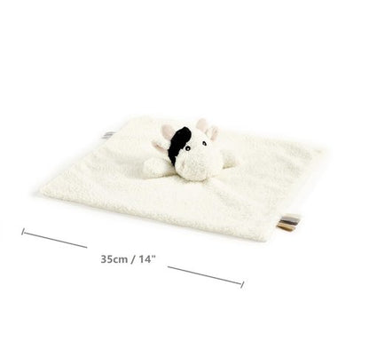 CREVENT Cozy Plush Baby Security Blanket, Loveys for Baby Girls and Boys, Birthday (Cow)