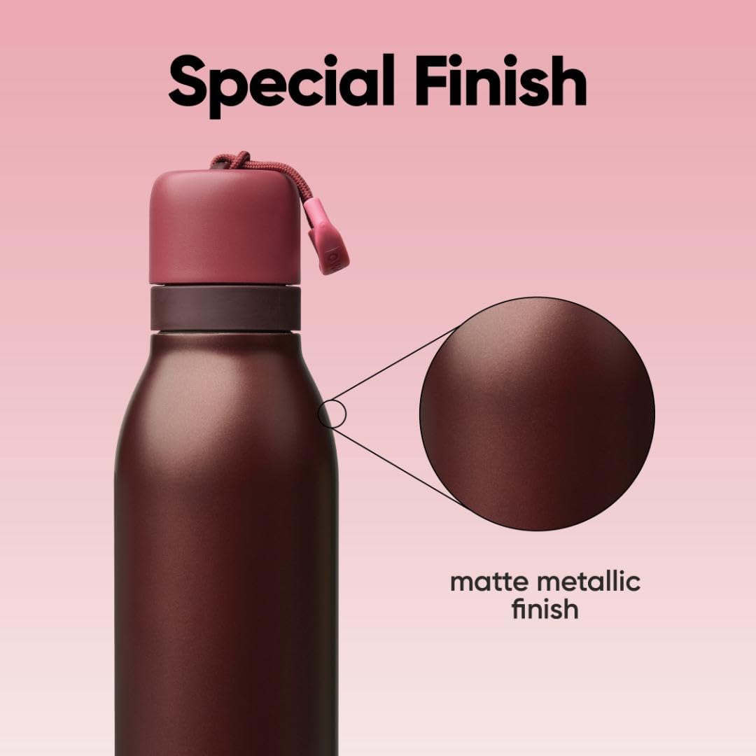 Owala FreeSip Twist Insulated Stainless Steel Water Bottle - BPA-Free, 24 oz, Black Cherry | Perfect for Sports & Travel