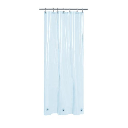 Barossa Design Clear Blue Stall Shower Curtain Liner with 3 Magnets - 36" x 72" Waterproof PEVA Plastic Narrow Shower Liner Lightweight for Small Bathroom, Metal Grommets - Clear Blue