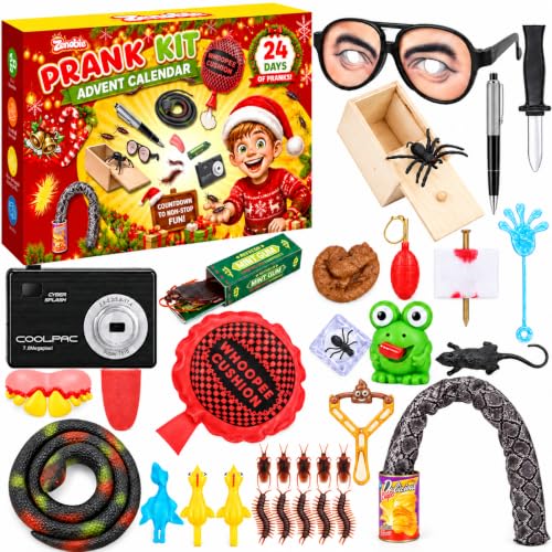 2026 Advent Calendar with Prank Kit for Boys and Girls - Yellow