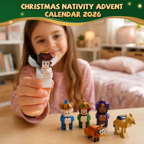 Nativity Advent Calendar 2026 Building Block Set for Kids and Families