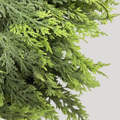9Ft Real Touch Cedar Garland with Lights - Green, Indoor Outdoor Decor