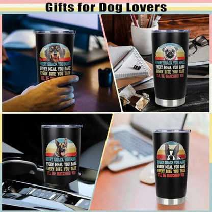 Pug Insulated Tumbler - Christmas & Birthday Gift for Dog Lovers, 20oz with Lid - Pug Variation