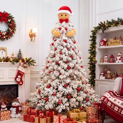 Gingerbread Christmas Tree Topper Plush 3-Piece Set Holiday Decor