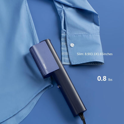 Nesugar G3 Portable Travel Steamer - Fast Heat-Up Handheld Garment Iron | Lightweight Mini Design in Navy Blue