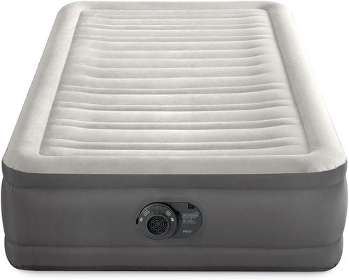 Intex TruAire Luxury Air Mattress - Fiber-Tech Construction with Built-in Electric Pump | Multizone Support