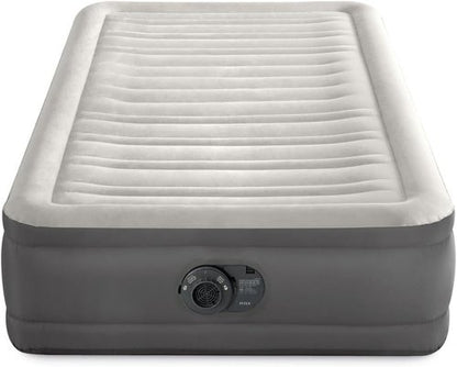 Intex TruAire Luxury Air Mattress - Fiber-Tech Construction with Built-in Electric Pump | Multizone Support