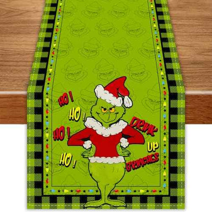 Christmas Table Runner 13x72 Inch Christmas Xmas Winter Holiday Decorations and Supplies for Home Kitchen Dining Room Table Decor