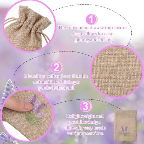 10 Pack Linen Sachet Bags for Lavender Storage - Eco-Friendly & Durable