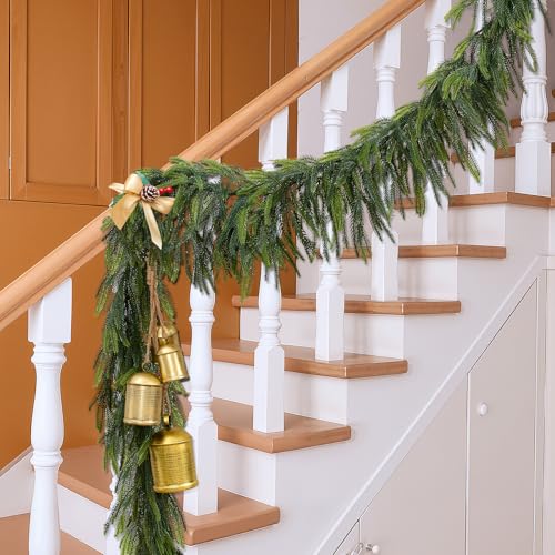 6Ft Faux Norfolk Pine Garland - Realistic Holiday Decor, Indoor & Outdoor