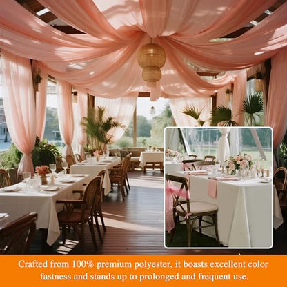 White 6 Pack 60 x 102 Inch Rectangular Tablecloth - Wrinkle & Stain Resistant Polyester, Washable Dining Cover for Parties & Camping Variation of THIS listing