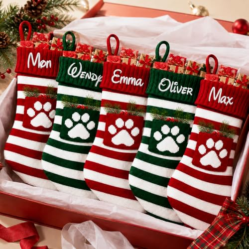 Personalized Hanging Pet Stockings on Christmas Tree & Family Decor - Style 01