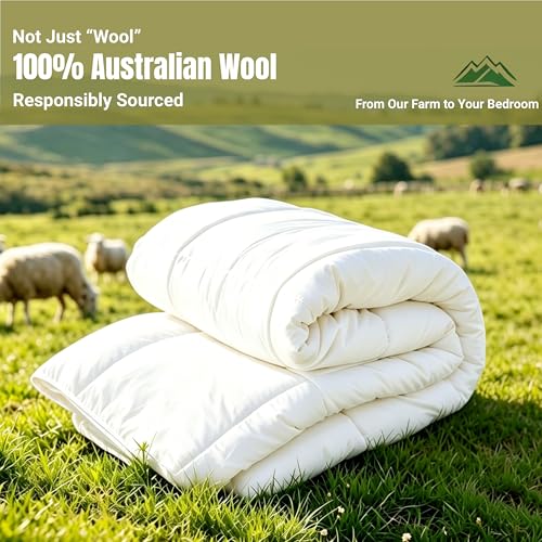 Queen Australian Wool Comforter All Season Breathable Duvet Insert