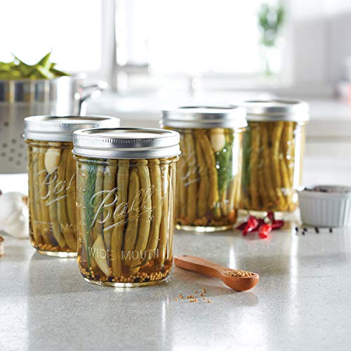 Ball Wide Mouth Glass Mason Jars with Lids and Bands, Used for Canning, Pickling, Juice, Jam, Jelly, Quart Size 32 Ounce (Pack of 3)