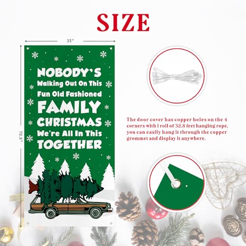 Funny Christmas Vacation Door Cover - Griswold Family Holiday Decor - Together Variation