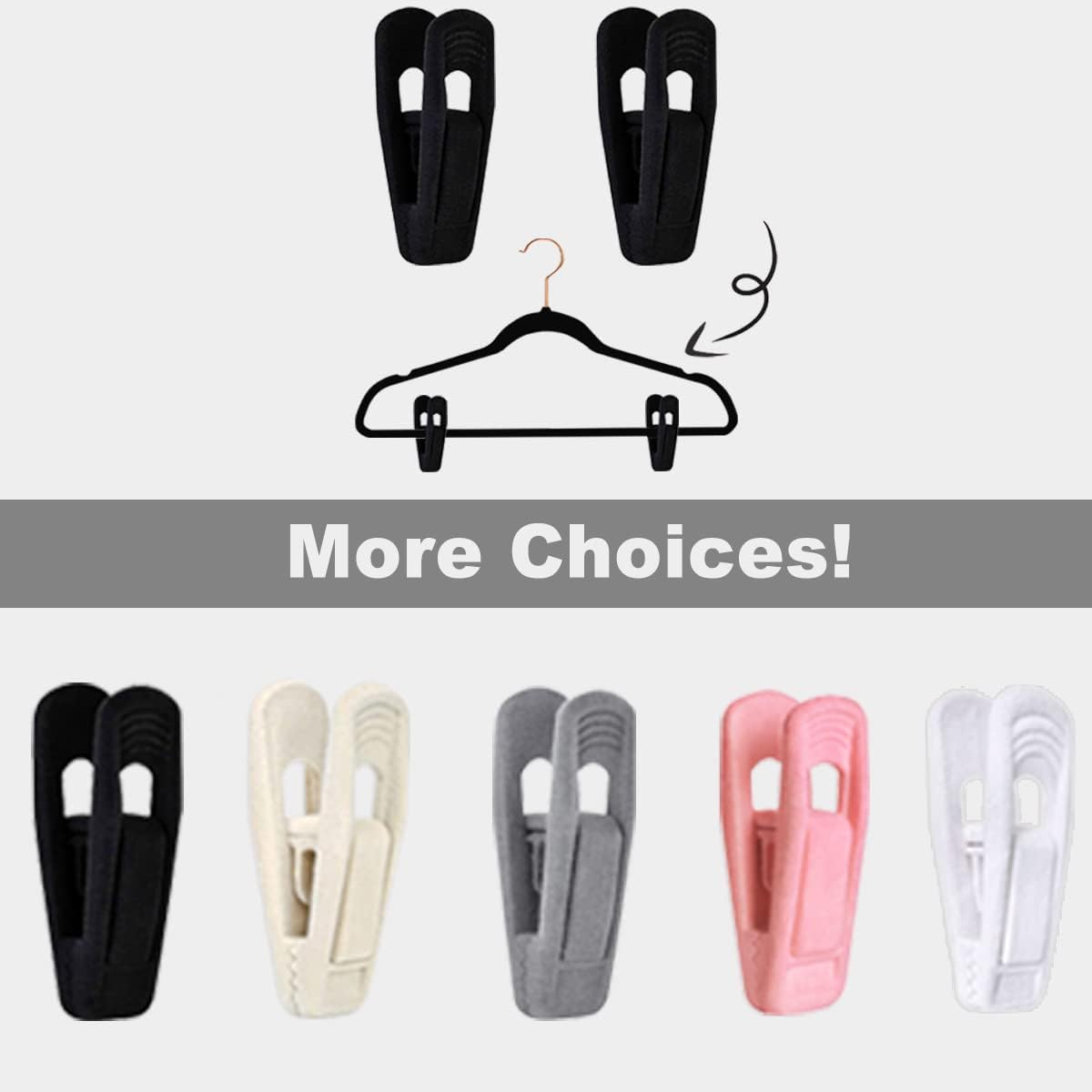 TOFIIGREM Velvet Hangers - 40 PCS Black Clips for Pants, Skirts & Baby Clothes | Durable & Non-Slip