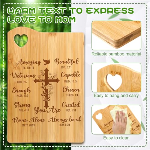 Always Loved Christian Cutting Board Gifts for Women - Religious Kitchen Set