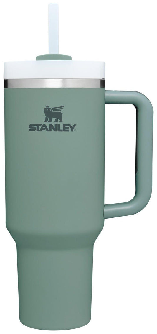 STANLEY Quencher H2.0 Tumbler with Handle and Straw 40 oz | Flowstate 3-Position Lid | Cup Holder Compatible for Travel | Insulated Stainless Steel Cup | BPA-Free | Shale