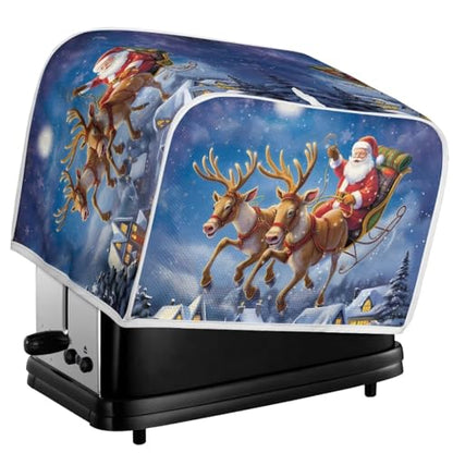 Christmas Santa Claus Toaster Cover 2 Slice - Small Kitchen Appliance Dust Cover