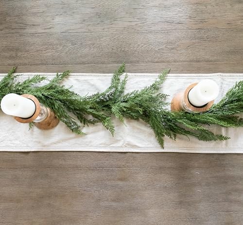 9ft Real Touch Cedar Garland Artificial Christmas Decor - Standard Length