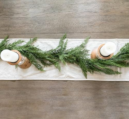 9ft Real Touch Cedar Garland Artificial Christmas Decor - Standard Length