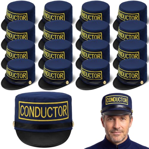 Navy Blue Christmas Train Conductor Hat Adult Costume - Variation of THIS listing