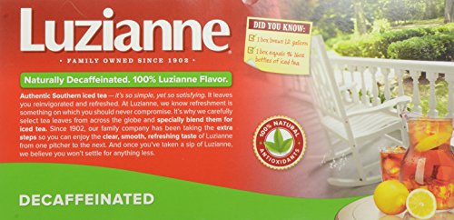 Luzianne Decaffeinated Iced Tea Bags, Specially Blended for Iced Tea, 48 Count