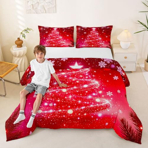 King Size Christmas Tree Comforter Set for Kids & Children - Multi 8038