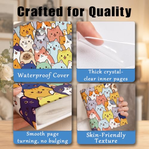 Cute Cat Photo Album 4x6 with 56 Pockets Small Picture Book Gift
