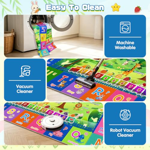 Kids Playroom Rug, Soft Non-Slip ABC Educational Carpet 3' x 5' - Colorful
