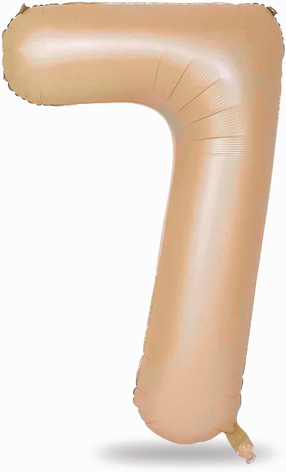Regine Switzerland 40-Inch Number 7 Balloon - Giant Self-Inflating Apricot Foil for 7th Birthday & Baby Shower Decor