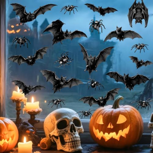 Halloween Bat Window Clings for Glass Doors and Walls - Spooky Decor
