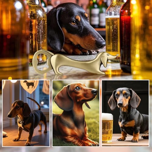 Bronze Dachshund Beer Bottle Opener - Wiener Dog Gift for Dog Lovers