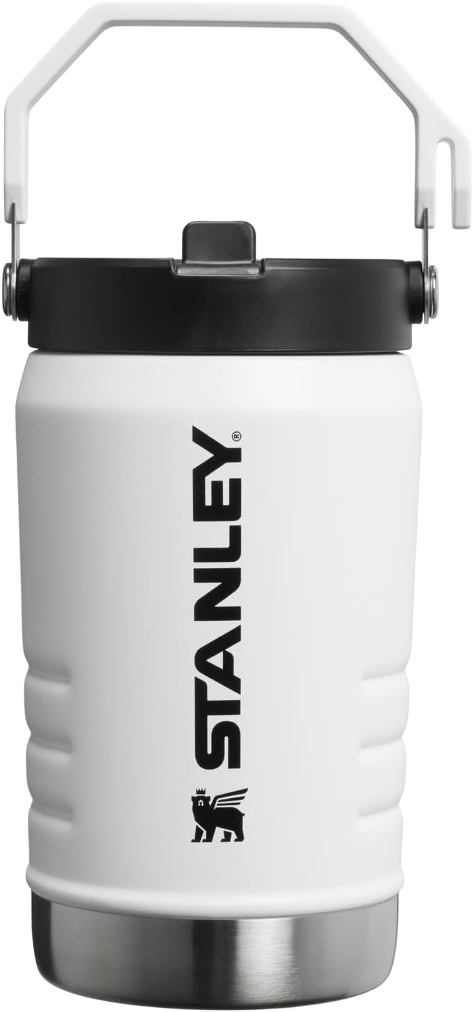 Stanley IceFlow 2.0 Flip Straw Jug - 40 oz Insulated Stainless Steel | Leakproof Travel & Sports | BPA-Free | Chalk