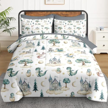 WeCozy Baby Dragon Twin Comforter Set - Cozy Bedding for Kids