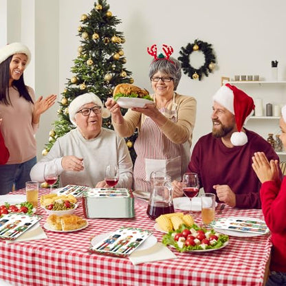 Christmas Nutcracker Guest Napkins – 200 Disposable Paper Towels for Holiday Parties