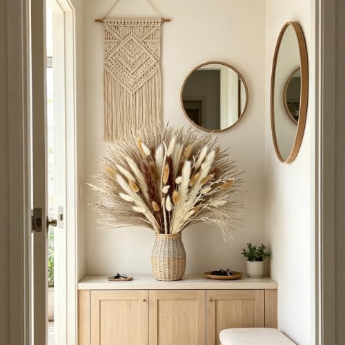 95Pcs Dried Pampas Grass Bouquet Natural Rustic Home Decor