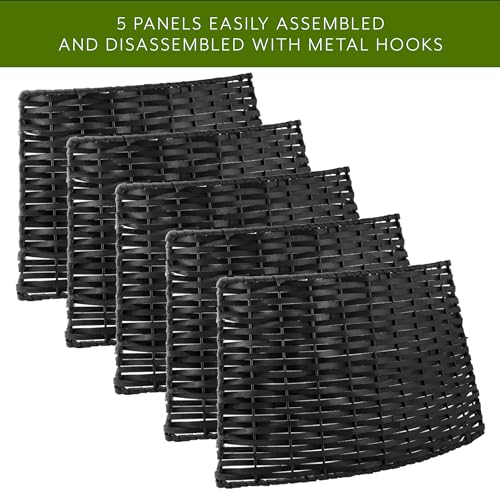 Black Wicker Christmas Tree Collar 29-Inch Farmhouse Holiday Decor