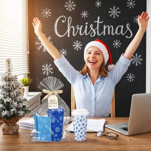Snowflake Christmas Gift Set - 24 Snowflake Cups Pens Notebooks Party Favors