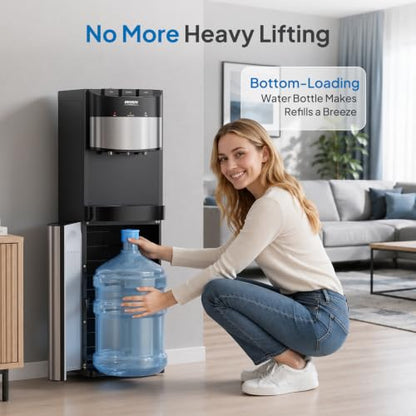 Bottom Load Water Cooler Dispenser with 3 Temperatures & Child Lock