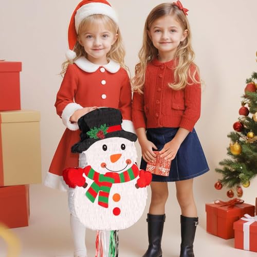 Snowman Piñata for Christmas Party Decorations & Games - 16.5 Inch