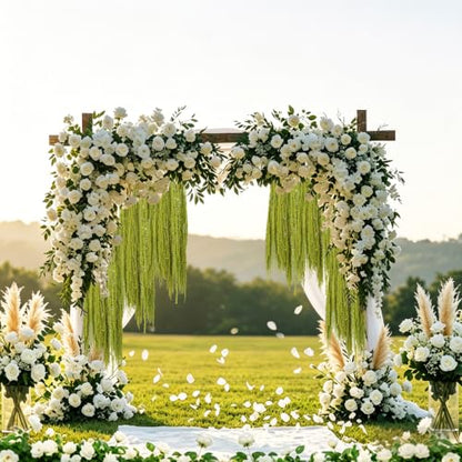 Green Preserved Amaranthus Hanging Flowers - 5 Pcs, 45 Inches